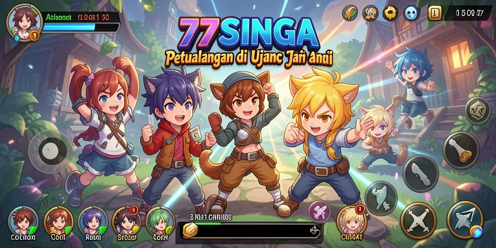 Screenshot gameplay menampilkan aksi seru dan karakter anime yang memukau.