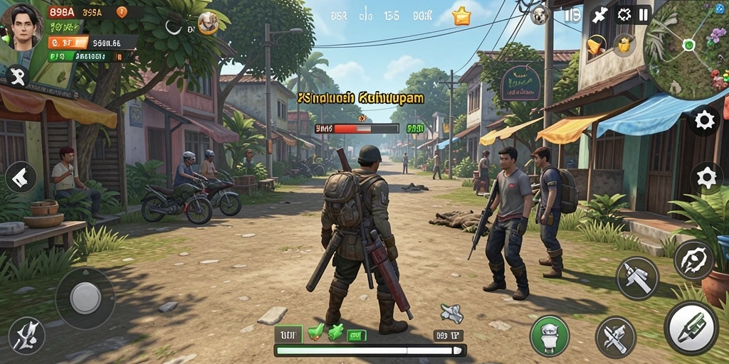 Screenshot dari gameplay menarik 898A menunjukkan interaksi karakter dan lingkungan.