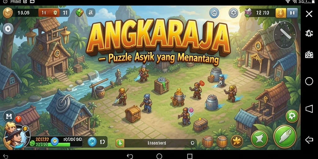 Screenshot gameplay ANGKARAJA dalam suasana Puzzle yang menantang.