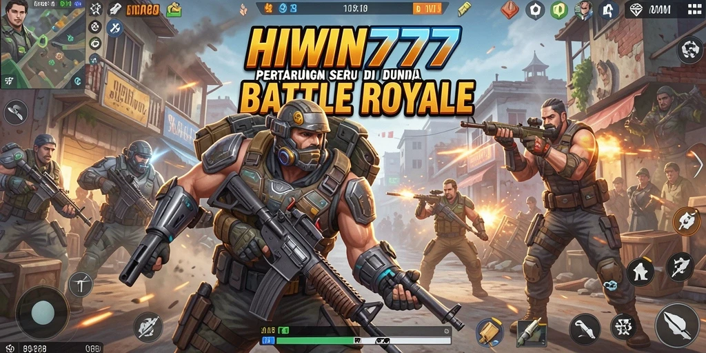Gameplay seru dalam pertempuran Battle Royale HIWIN777.