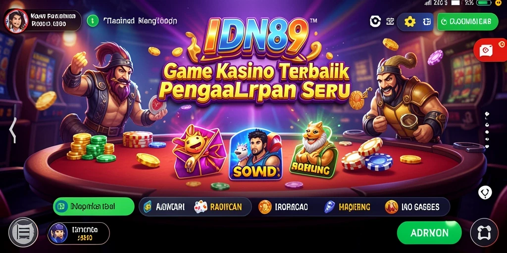 Tampilan gameplay seru di IDN89, nikmati keseruan Kasino.