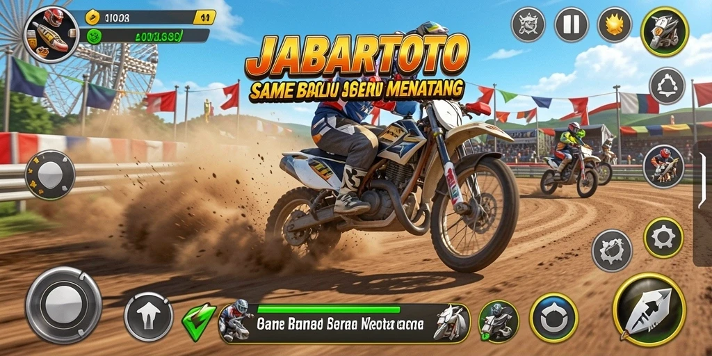 Tampilan menarik dari gameplay balapan JABARTOTO.
