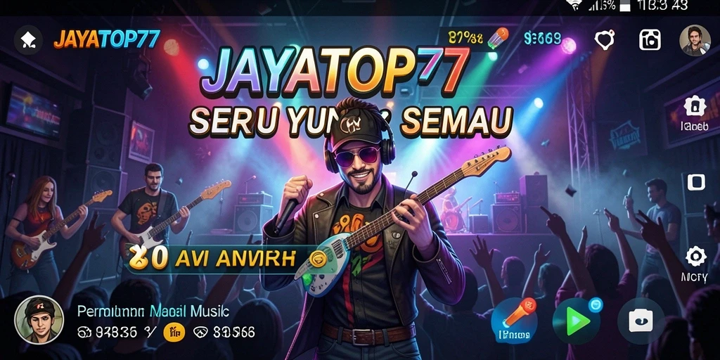 Screenshot gameplay JAYATOP77 yang menunjukkan tantangan musik menarik.