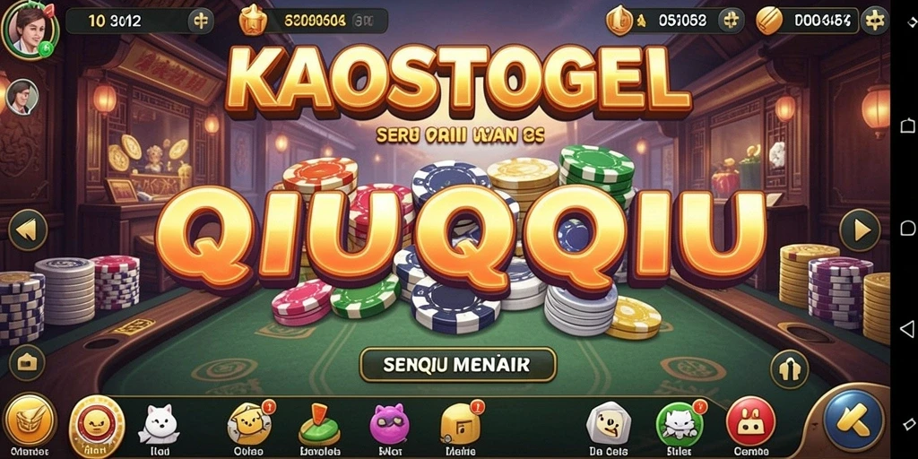 Screenshot utama KAOSTOGEL menampilkan gameplay QiuQiu yang seru.