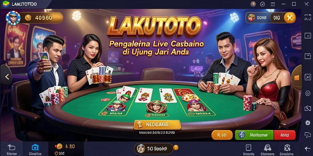 Screenshot <strong>LAKUTOTO</strong> menampilkan gameplay Live Casino yang seru dan interaktif.