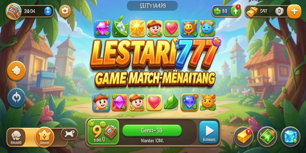 Gameplay seru LESTARI777 dengan kombinasi elemen warna-warni.