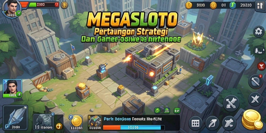 Tampilan gameplay seru di MEGASLOTO dengan strategi menara pertahanan yang intens.