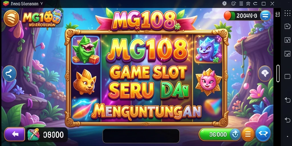Tampilan gameplay slot MG108 yang menarik dan penuh warna.