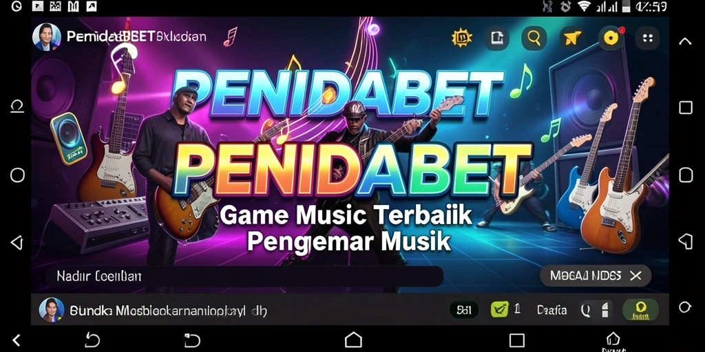 Screenshot PENIDABET menampilkan gameplay musik yang seru.