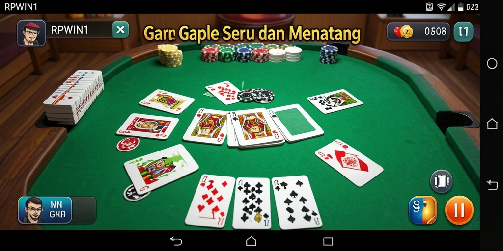 Tampilan gameplay Gaple yang seru dan interaktif.