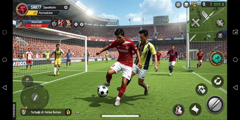Tampilkan aksi seru dari pertandingan sepak bola di SR877.