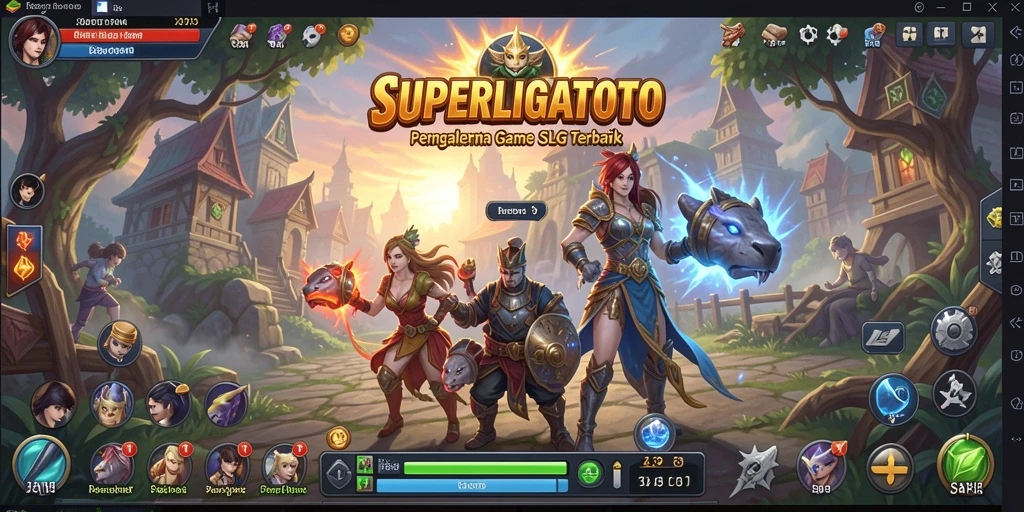 Screenshot memperlihatkan aksi intens dalam gameplay SLG SUPERLIGATOTO.