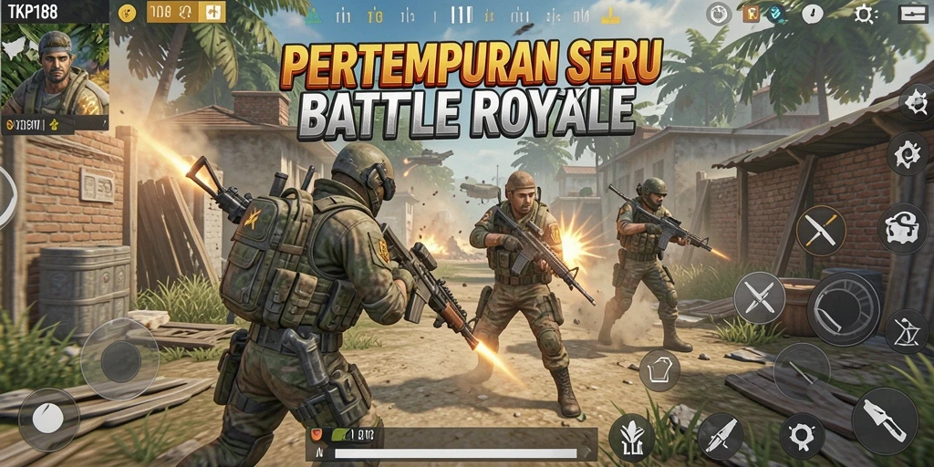 Screenshot gameplay TKP188 menampilkan aksi pertempuran yang mendebarkan.