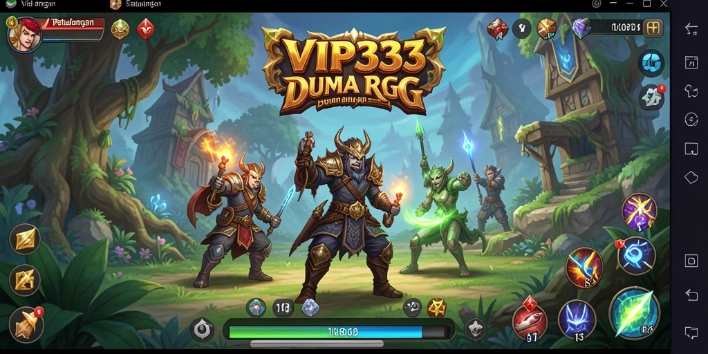 Tangkapan layar dari gameplay RPG di VIP333 menunjukkan pertempuran seru yang sedang berlangsung.
